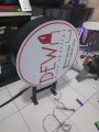 Neon Box Bulat Dua Sisi Akrilik 50 cm. 