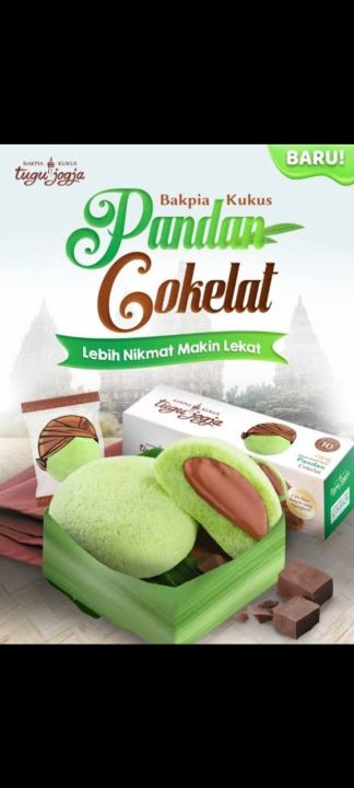 bakpia kukus tugu jogja pandan coklat, oleh" jogja