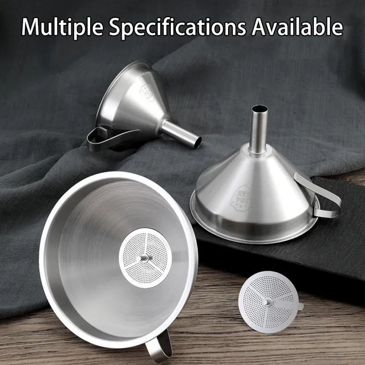 Kitchen 304 Stainless Steel Funnel Filter Residue Oil Liquid Fluid kitchen-304-stainless-steel-funnel-filter-residue-oil-liquid-fluid