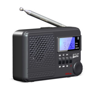 Portable AM/FM/SW Big Rechargeable Battery Operate Clock Radio with MP3 Sleep USB Flash Micro SD Transistor Pocket Radio