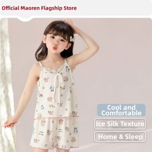 MiiOW | Soft and Cool Strap Vest Style Girls Sleepwear Set