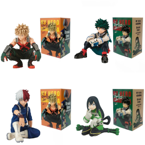 Bandai | My Hero Academia Anime Figure Midoriya Izuku Bakugou Katsuki Todoroki Shoto Asui Tsuyu PVC Action Anime Character Model Toy Gift