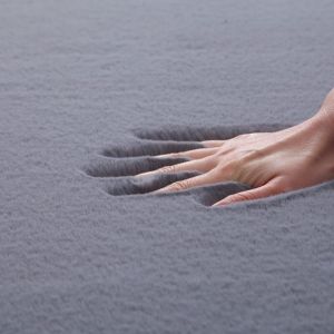 พรมปูพื้นห้องรับแขกสไตล์นอร์ดิกแผ่นรองโต๊ะน้ำชาโซฟาพรมปูพื้นหน้าเตียงข้างเตียงปูเต็มห้องสำหรับห้องนอนพรมปูหน้าต่างเบย์ขนฟูๆลายกระต่ายเทียม