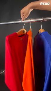 EG1021 เสื้อฟุตบอลคอกลมผ้าทอลายแขนยาว EGO SPORT