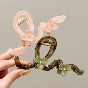 PINK EMPRESS | Large Floral Hair Clip for Thick Hair