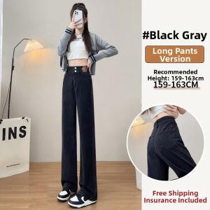 Luxury Fashion New Winter High-end Design Exclusive Plus Size Slim Fit Wide Leg Jeans