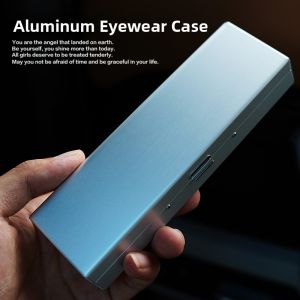 Aluminum Alloy Glasses Case Anti-pressure Resistant Fall-proof for Men And Women Eyeglasses Storage Box Stationery Box Pen Case