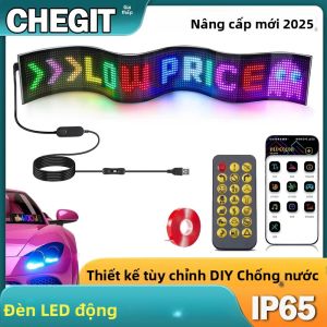Màn Hình Hiển Thị Hoạt Hình Bảng Đèn LED Ma Trận DIY Cho Ô Tô Màn Hình Linh Hoạt Điều Khiển Bằng Ứng Dụng Bluetooth Đèn LED Lập Trình Được Cho Xe Tải Kèm Bóng Đèn LED