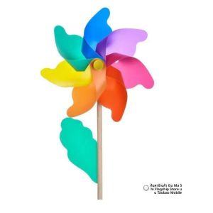 gumahus | Large Colorful Wooden Windmill Outdoor Decoration for Children