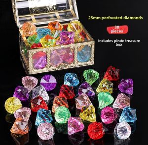Princess Girl Childrens Diamond Plastic Gift Set Crystal Stones Jewelry Box Ensemble for Girls Kids Fashion Accessories