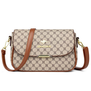 กระเป๋าสะพายข้างหนังแท้สไตล์ใหม่สำหรับคุณแม่วัยกลางคน กระเป๋าสี่เหลี่ยมเล็กแบบลำลอง กระเป๋าสะพายข้างแฟชั่นสำหรับผู้หญิง