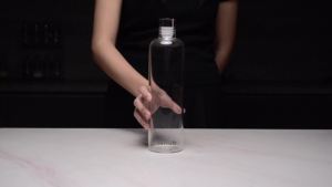 CRYSALI 1000ml Eco-Friendly BPA-Free Clear Glass Drinking Bottle with Anti-Slip Grip