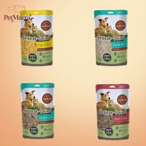 PetMarra Freeze-Dried Dog and Cat Treats Chicken Meat Beef Liver Egg Yolk Flavor 70g Collection - PetMate freeze dried dogs cats