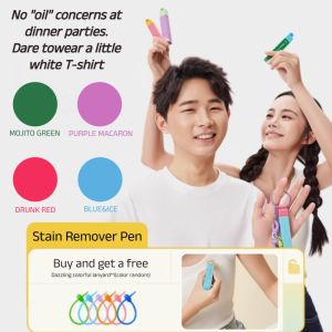 【All Stains Disappeared】Clothes Stain Remover Pen No-Rinse Portable Instant Grease and Pen Stain Remover Clothes No-Rinse Pen Pen Stain Remover Dry Cleaner免洗衣服去渍笔