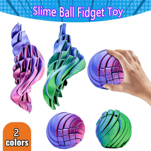 Creative Slime Ball Fidget Toy 3D Printed Twistsphere Fidget Toy Gear Liquid Flow Ball With Rotating Design Anxiety Relief Toys