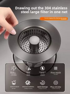 MONLEYTA | Universal Stainless Steel Kitchen Sink Drain Filter Net Versatile Dishwashing Sink Vegetable Basin Water Leakage Plug