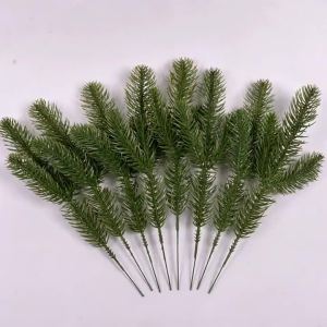 3/5/10Pcs 25cm Green Artificial Pine Needle Fake Plant for DIY Christmas Wreaths Accessories Home Garden Decor New Year Gift