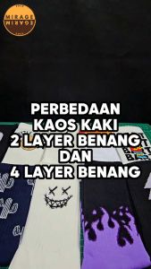 Kaos Kaki Oldschool Garis 5 Warna (4LAYER BENANG) No. G91