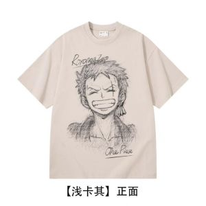 Loose Fit Mens T-Shirt 300g American Style Short Sleeve Combed Cotton CleanFit Summer Casual Top for Youth Non-Fading