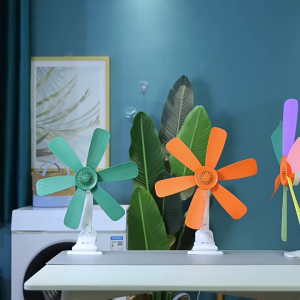 3-in-1 Mount 6-Blade Clip Desk Fan Strong Wind & Ultra Quiet Flexible Gooseneck for Home Office Dorm Kitchen