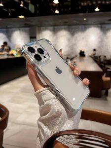 High Transparent Acrylic Phone Case for  13 14 15 Xr pro Max 11 12 Full Cover Anti-Fall Mini XS 7 8 plus Men Women