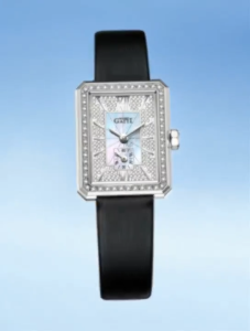 BONEST GATTI Womens Watch Dawn Diamond Collection Square Quartz Ladies Wristwatch 316L Stainless Steel Silk Strap Elegant Fashion Wrist Watch