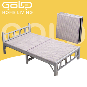 Gold Katil Lipat Foldable Bed Frame Portable Office Nap Bed Folding Bed katil bujang Bed/Katil Single Besi Lipat Bedroom Furniture 折叠床