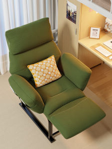 Foldable Recliner Chair Office Computer Single Person Lounger Backrest Chair Dormitory Nap Modern Simple Style Steel Material