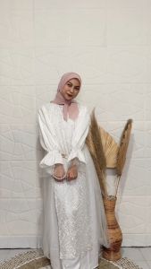 BISA COD - BEST SELLER RAYIFA DRESS SILK ROBERTO MIX BRUKAT GAMIS PESTA KONDANGAN TERBARU BRIDESMAID KEKINIAN COD
