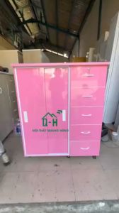 TỦ NHỰA ĐÀI LOAN 2 CÁNH CỬA LÙA 5 HỘC KÉO CAO CẤP HCM - TỦ NHỰA BÉ GÁI