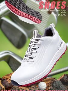 Mens Golf Shoes Comfortable Breathable Casual Versatile Outdoor Retro Shoes with Nails Single Shoes for Mixed Terrain