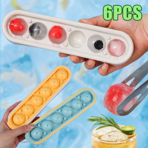 6ชิ้นใหม่ถาดน้ำแข็งก้อนอาหารเกรดซิลิโคนช่องใส่น้ำแข็งแม่พิมพ์แคนดี้บาร์ใช้ในครัวเรือนพร้อมฝาปิดแม่พิมพ์น้ำแข็งก้อนแกดเจ็ตสำหรับครัวฤดูร้อน