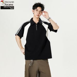 TUCANO | Color Block Breathable Half-Zip Polo Shirt