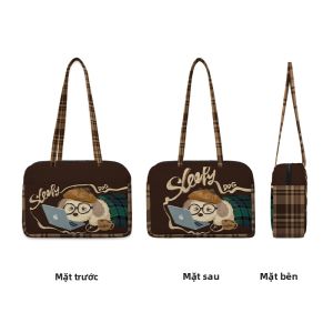 Túi vải canvas AOSONG đeo vai đa năng thời trang thường ngày