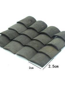 Miniature Tile Blocks Red Brick DIY Simulation Building Model Old House Micro Landscape Miniature Building Toy Green Tile