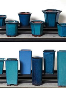 Purple Sand Flower Pot Ceramic Stoneware Bonsai Pot Rectangular Six Square Succulent Flower Pot Antique Handmade Miniature Calamus Pot