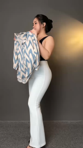 Celana Fit And Flare Pants Cutbray Scuba Pinggang Highwaist Stretch Melar Elastis Bahan Premium Terbaru