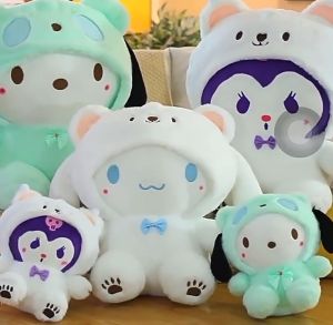 น่ารักอบเชยสุนัขของเล่นตุ๊กตาหมีสีขาวตุ๊กตา Kuromi ตุ๊กตาของขวัญวันเกิดสำหรับเด็กผู้หญิง