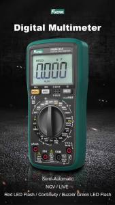 FUZRR FR890C/D MAX Digital Multimeter 6000 Counts True RMS Auto Range 1000V 20A NCV Temperature Capacitance Frequency Diode