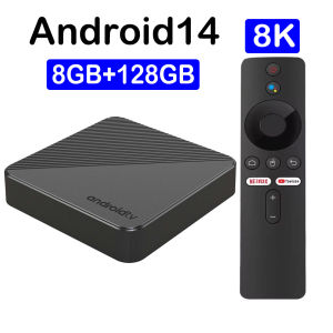 Android 14 T8 Smart TV Box Bluetooth 5.4 Rockchipp 3518 8K Ultra Dual Wifi 5G Multi Language Google Voice Streaming Media Player