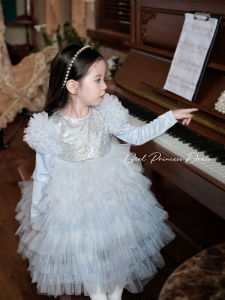 Domikids Mermaid Princess Birthday Girls Dress Puffy Skirt Childrens Flower Girl Cake Skirt Cotton Polyester Blend Summer Dress