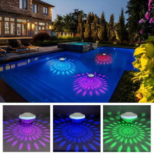 ไฟลอยอ่างอาบน้ํา ไฟสระว่ายน้ํา (ใช้แบตเตอรี่ 3AAA ไม่รวม) ตู้ปลา ไฟตกแต่งงานปาร์ตี้ต่างๆ