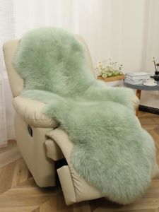 ที่นั่งโซฟาขนสัตว์สไตล์ยุโรปแบบเต็มใบ ที่นั่งโซฟาแบบหนังแท้ ที่นั่งโซฟาแบบป้องกันการลื่น ฤดูหนาว 2025 รุ่นใหม่