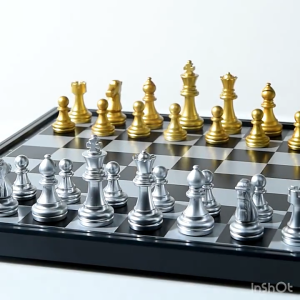 sg[In Stock]🔥Magnetic International Chess Set Foldable Board Game Checkers & Chess Pieces Portable Travel Games Gift