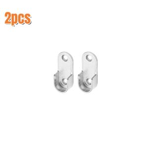 2-10pcs Oval Closet Pole Sockets Flange Rod Holder Closet Brackets Hanging Clothes Rod Holder Wardrobe Clothes Tube Support