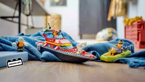 LEGO City Fire 60373 Fire Rescue Boat Building Toy Set  (144 Pieces)