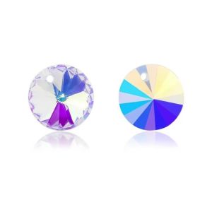 6mm 8mm 10mm 12mm 14mm Rivoli Crystal Beads Pointed Back Round Glass Beads Fancy Stone for Jewelry Making Necklaces Earrings