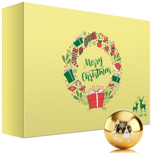 caiton | Golf Ball Gift Set 6pcs Christmas Metallic Golf Balls Novelty Xmas Pattern Gift Box Golf Accessories for Golfers Men Dad Caiton