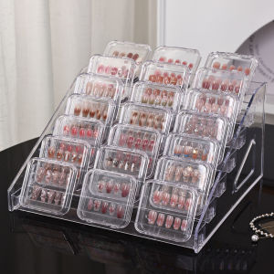 YOUKAMAN | Transparent Stepped Display and Storage Box for Nail Samples