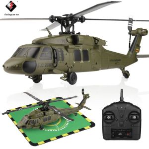 Wltoys K170 RC เฮลิคอปเตอร์ UH-60L 2.4G 4 ช่อง 6 แกน Gyro มอเตอร์ไร้แปรง LED รีโมทคอนโทรลเครื่องบิน US Air Force เฮลิคอปเตอร์